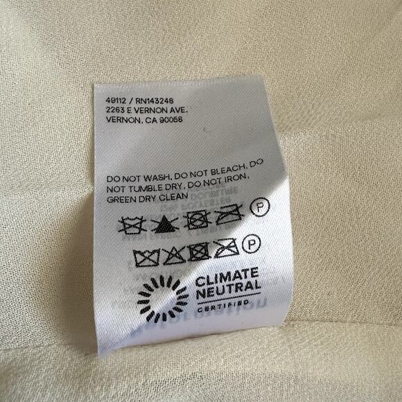 Reformation Payton Satin Dress Fior Di Latte - Picture 13 of 15